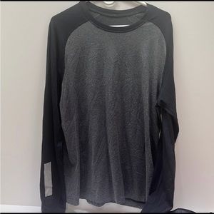 Lululemon Men Black Gray Metal Vent Tech LS Long Sleeve Shirt